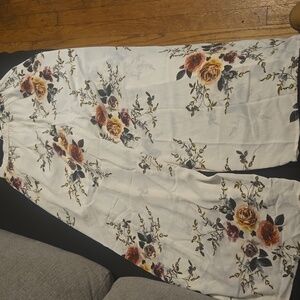 Simple Floral Patterned Trousers